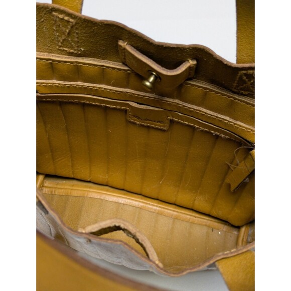 Madewell The Mini Transport Crossbody Bag Bubble Pleat Tan Casual Everyday Purse - Picture 13 of 16